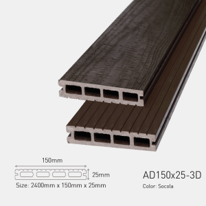 Sàn gỗ AWood AD150x25-3D Socola