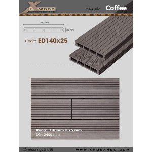 Sàn gỗ Exwood ED140x25-4 Coffee