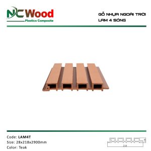 Tấm ốp lam 4 sóng NC Wood LAM4T