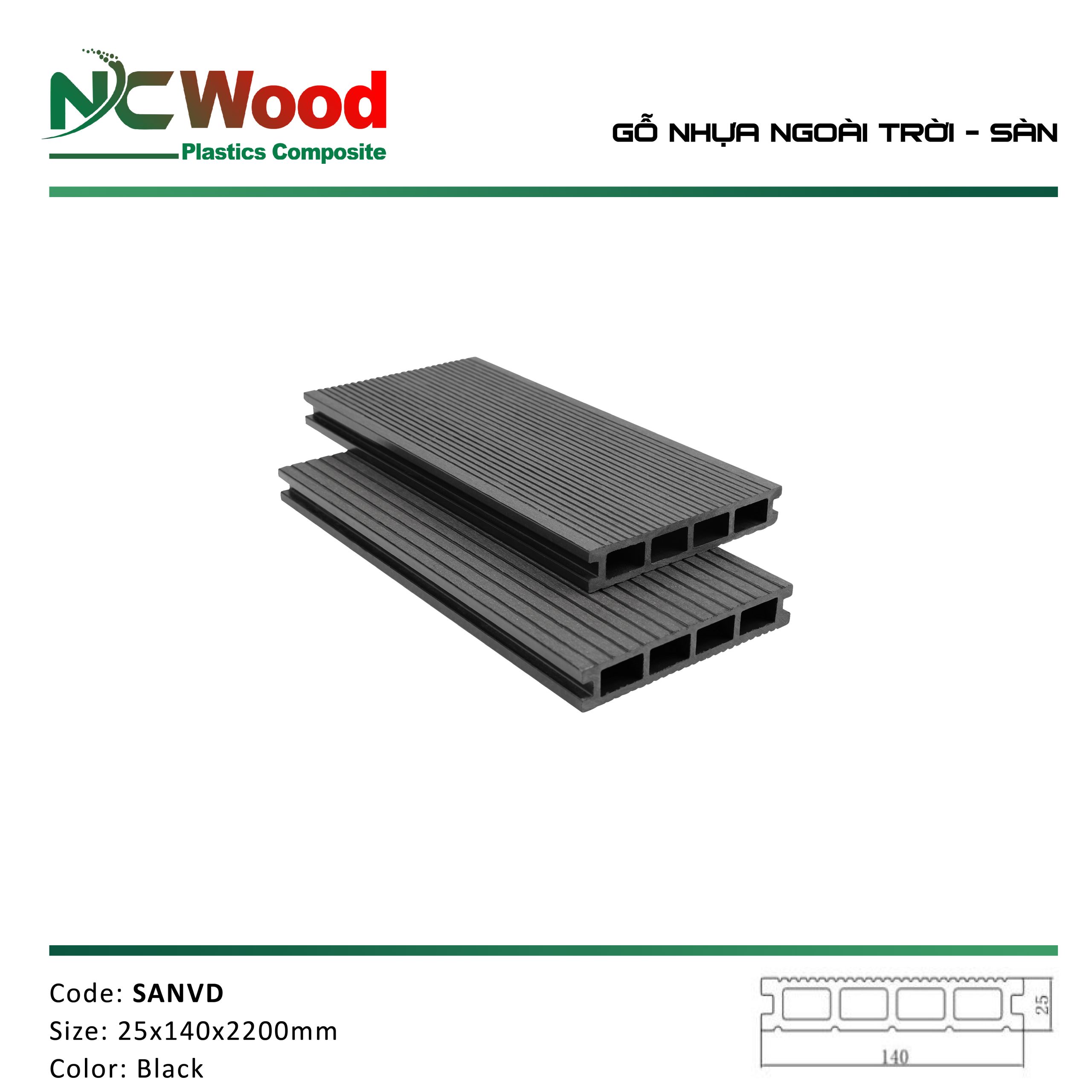 Sàn gỗ nhựa NC Wood – SANVD