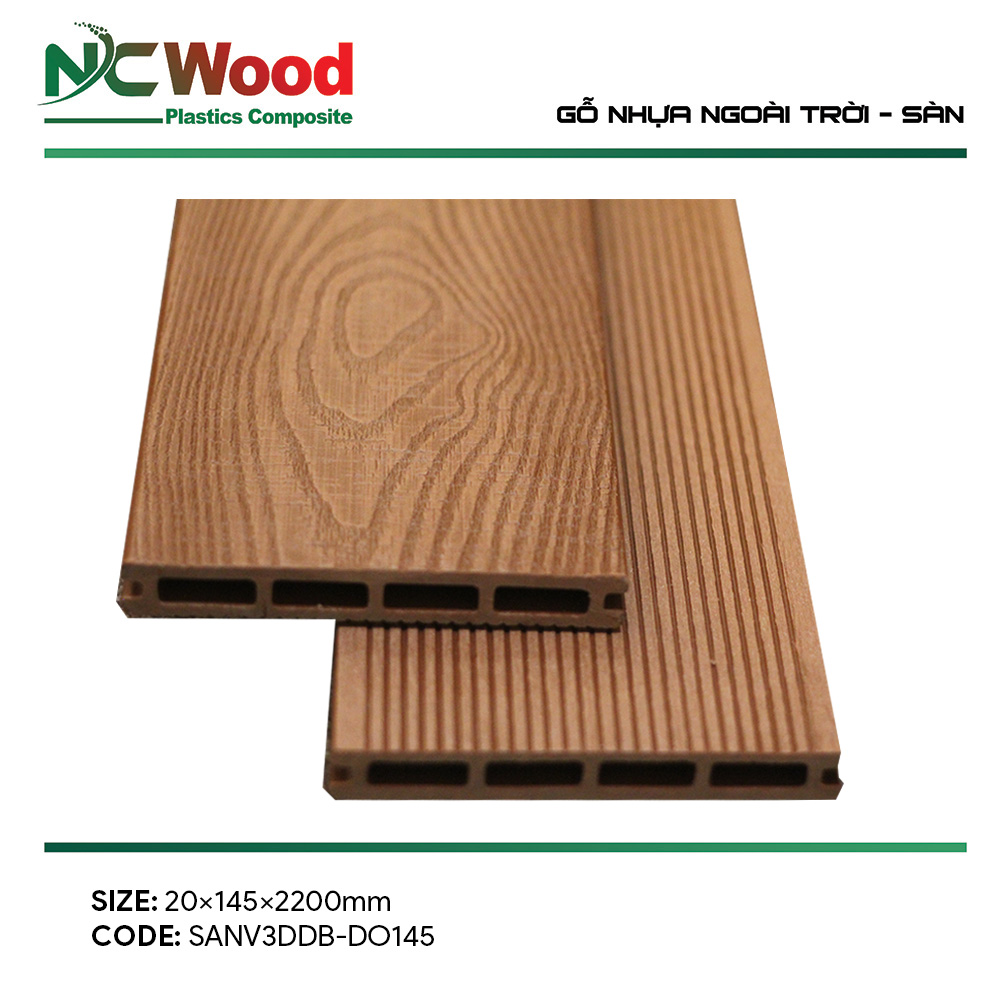 Sàn gỗ nhựa NC Wood vân 3D – SANV3DDB-DO145