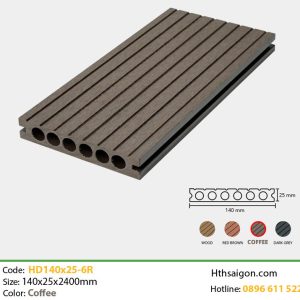 Sàn Gỗ Nhựa TPWood HD140x25-6R Coffee