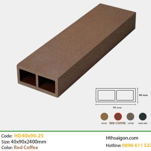 Lam Gỗ Nhựa TPWood HD40x90-2S Red Coffee