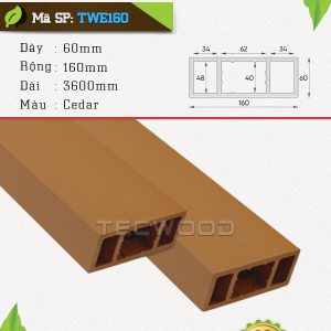Lam gỗ nhựa TecWood TWE160 - Cedar