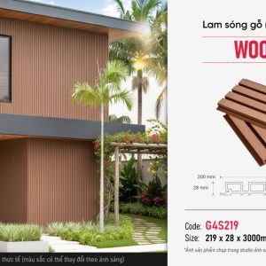 Lam sóng gỗ nhựa 1 lớp Galawood Wood