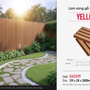 Lam sóng gỗ nhựa 1 lớp Galawood Yellow