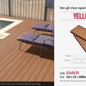 Sàn gỗ nhựa 1 lớp Galawood vân 2D - Yellow
