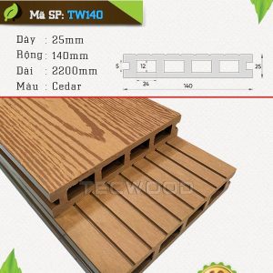 Sàn gỗ ngoài trời TecWood TW140-Cedar