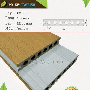 Sàn gỗ nhựa ngoài trời TWT138 - Yellow