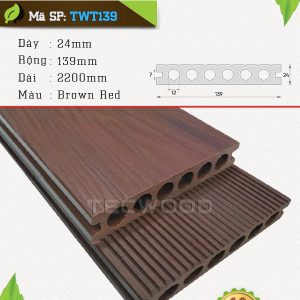 Sàn gỗ TecWood TWT139 - Brown Red