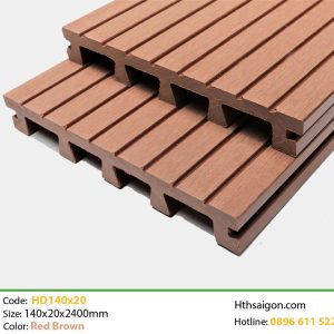 Sàn Gỗ Nhựa TPWood HD140x20-4S Red Brown