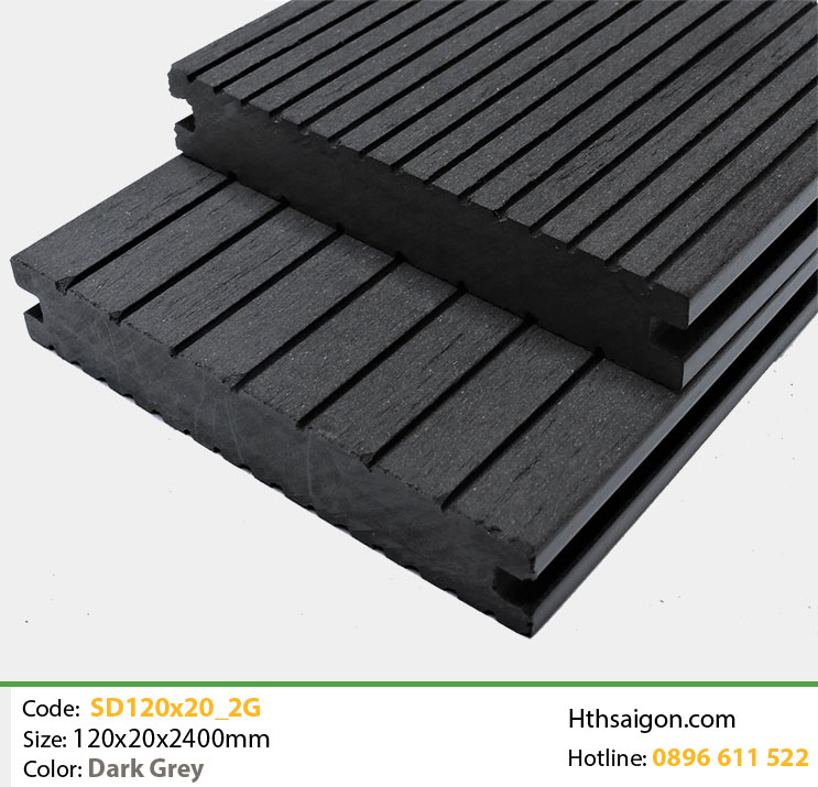 Sàn Gỗ Nhựa TPWood SD120x20-2G Dark Grey