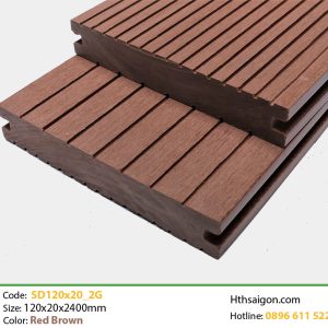 Sàn Gỗ Nhựa TPWood SD120x20-2G Red Brown