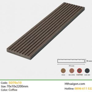 Thanh Đa Năng Gỗ Nhựa TPWood SD70x10 Coffee