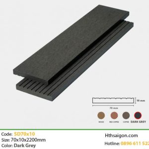 Thanh Đa Năng Gỗ Nhựa TPWood SD70x10 Dark Grey