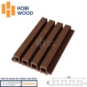 Lam sóng ốp tường HobiWood (Oak Brown)