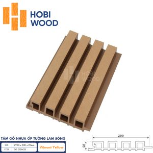 Lam sóng ốp tường HobiWood (Vibrant Yellow)