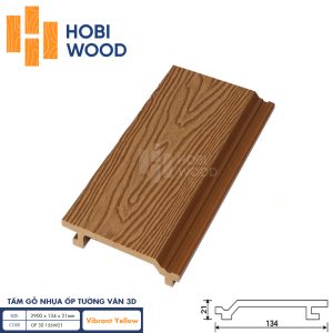 Tấm ốp gỗ nhựa vân 3D HobiWood (Vibrant Yellow)