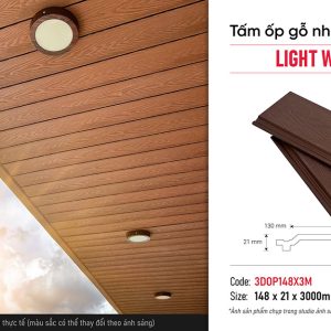 Tấm ốp vân 3D 3DOP148X3M Light Wood
