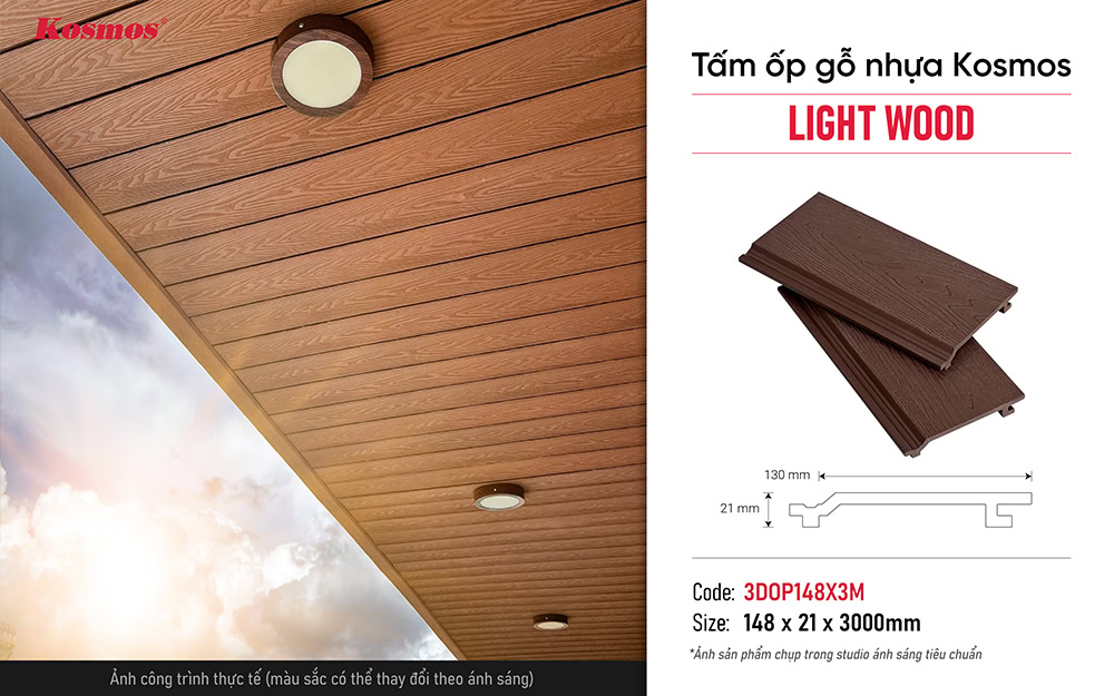 Tấm ốp vân 3D 3DOP148X3M Light Wood