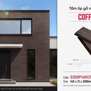 Tấm ốp gỗ nhựa vân gỗ 3D G3DOP148X21-Coffee