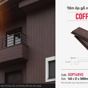 Tấm ốp gỗ nhựa vân gỗ Galawood GOP148VG-Coffee