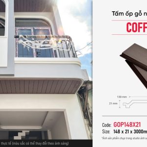 Tấm ốp gỗ nhựa ngoài trời Galawood GOP148X21-Coffee