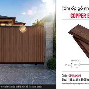 Tấm ốp vân gỗ OP148X3M Copper Brown