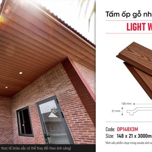 Tấm ốp vân gỗ OP148X3M Light Wood