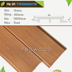 Tấm ốp gỗ nhựa TecWood TW100ASA-T16 màu Teak