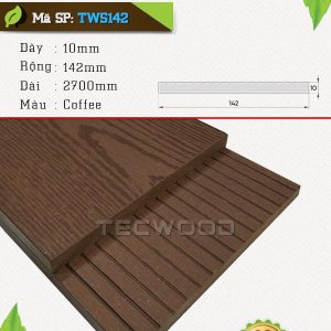 Tấm ốp gỗ nhựa TecWood TWS142-Coffee