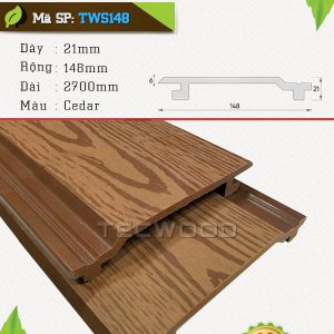 Tấm ốp gỗ nhựa TecWood TWS148-Cedar