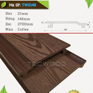 Tấm ốp gỗ nhựa TecWood TWS148-Coffee