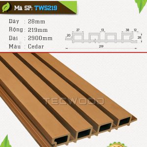 Tấm ốp gỗ nhựa TecWood TWS219-Cedar