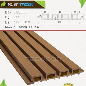 Tấm ốp gỗ nhựa TecWood TWZ220 màu Brown Yellow