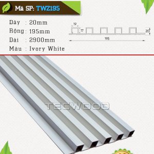Tấm ốp lam sóng TecWood TWZ195 màu Ivory White