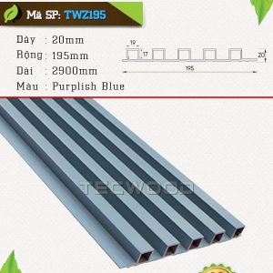 Tấm ốp lam sóng TecWood TWZ195 màu Purplish Blue
