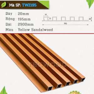 Tấm ốp lam sóng TecWood TWZ195 Yellow Sandalwood