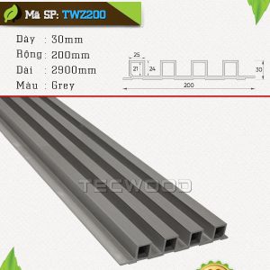 Tấm ốp lam sóng TecWood TWZ200 màu Grey