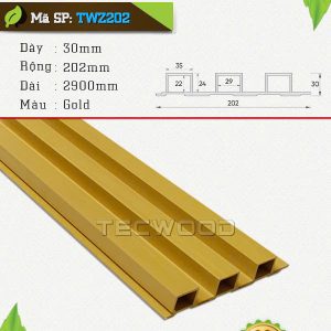 Tấm ốp lam sóng TecWood TWZ202 màu Gold