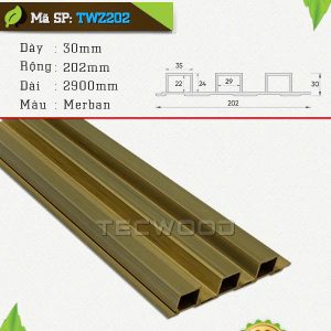 Tấm ốp lam sóng TecWood TWZ202 màu Merban