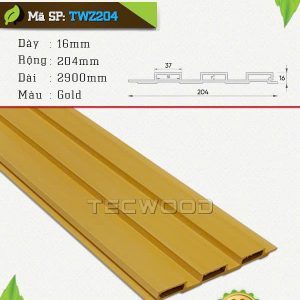 Tấm ốp lam sóng TecWood TWZ204 màu Gold