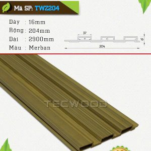 Tấm ốp lam sóng TecWood TWZ204 màu Merban