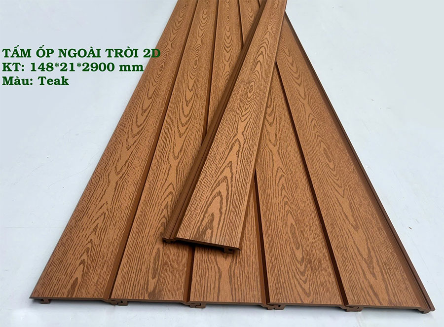 Tấm Ốp Gỗ Nhựa 2D HTWood Teak