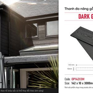 Thanh đa năng gỗ nhựa 1 lớp Kosmos OP142X3M Dark Grey