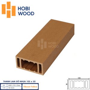 Thanh lam gỗ nhựa HobiWood HB 105L50 Vibrant Yellow