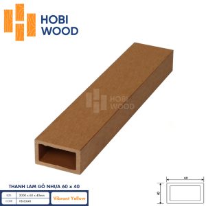 Thanh lam gỗ nhựa HobiWood HB 60L40 Vibrant Yellow