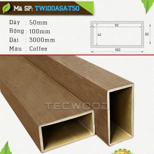 Thanh lam gỗ nhựa TecWood TW100ASA-T50 màu Coffee