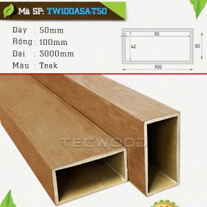 Thanh lam gỗ nhựa TecWood TW100ASA-T50 màu Teak