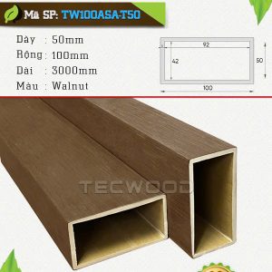Thanh lam gỗ nhựa TecWood TW100ASA-T50 màu Walnut